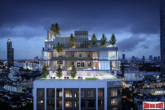 Nearing Completion is this Low Density Luxury Condos suited for Living and Investment at Charoenkrung Road, Sathorn - 2 Bed Duplex Loft Units - Discount and 6% Rental Guarantee for 2 Years!