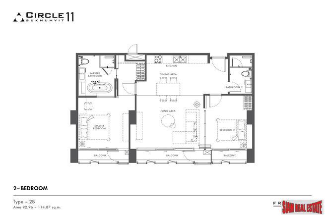 Circle Sukhumvit 11 | Newly Built Luxury High-Rise Condo at Sukhumit 11, BTS Nana - 2 Bed Unit - 15% Discount and Fully Furnished!